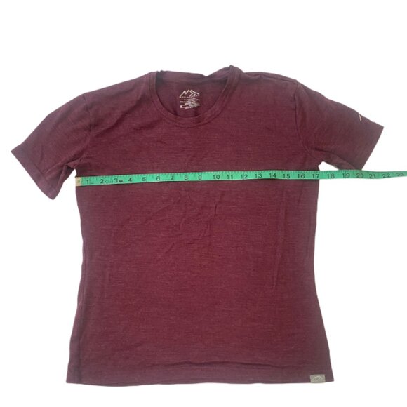 Burgundy Merinotech Womens Short sleeve t-shirt size Medium - Picture 7 of 7